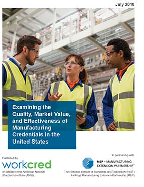 Workcred, NIST MEP Report